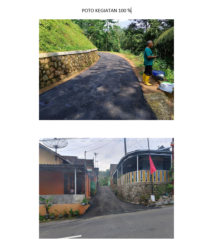 Pembangunan atau Rehabilitasi Jalan Aspal RW 02 DUSUN TALUN DESA BALONG, KEC. JENAWI, KAB. KARANGANYAR.