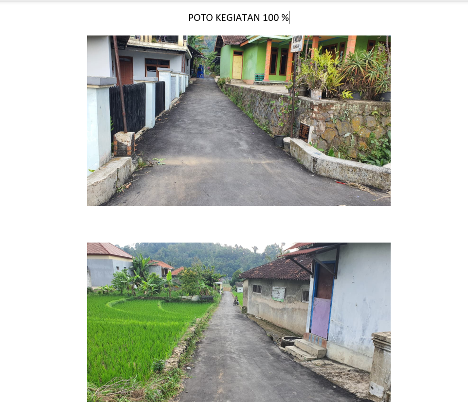 Pembangunan atau Rehabilitasi Jalan Aspal RW 06 DUSUN KENTANGAN DESA BALONG, KEC. JENAWI, KAB. KARANGANYAR